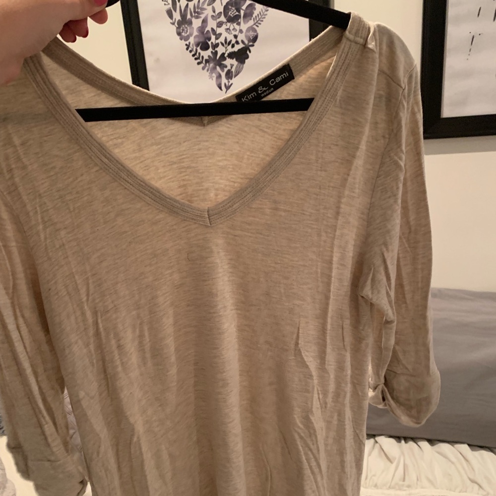 Kim and Cami size Medium quarter sleeve tee